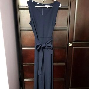 Calvin Klein Navy Sleeveless Jumpsuit With Belt